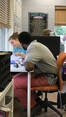 An NLU tutor working on PreCalculus in our Tutoring Center.